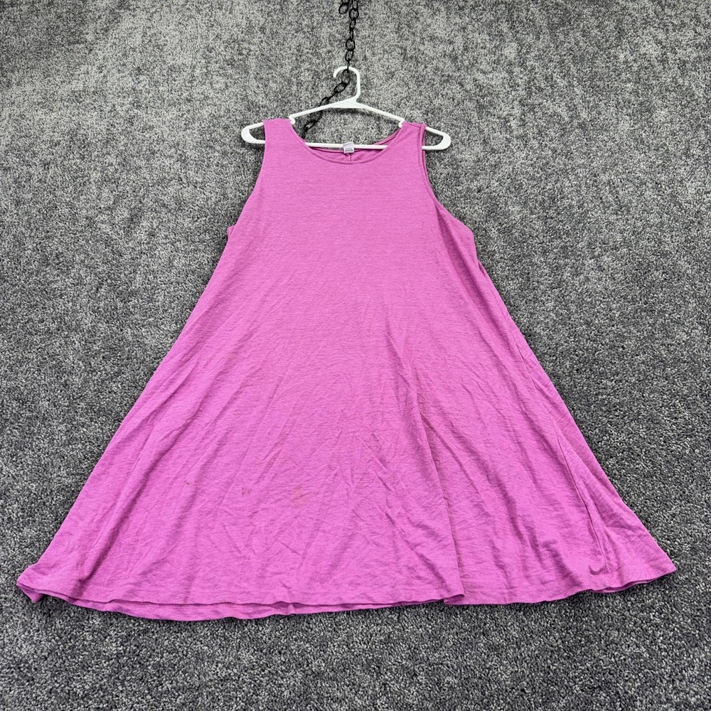 Old Navy Dress Womens XL Pink Sleeveless Swing Trapeze Tank Jersey Casual
